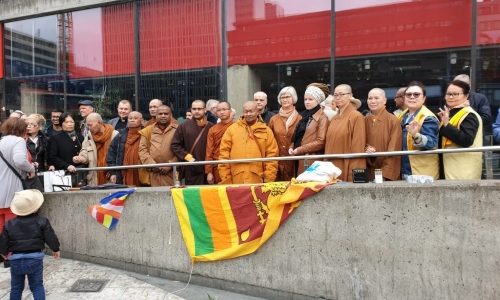 Buddhister i manifestation, Stockholm.